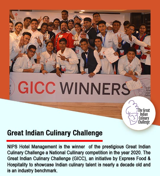 NIPS hotel management is the winner of the prestigious great Indian culinary challenge