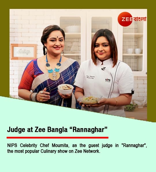 NIPS celebrity chef Moumita, as judge at Zee Bangla "Rannaghar"