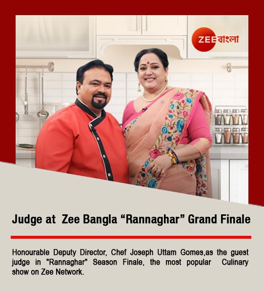NIPS honourable deputy director chef J.U. Gomes judge at Zee Bangla "Rannaghar" grand finale