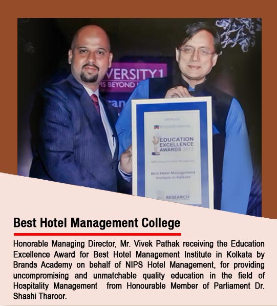 NIPS - The best hotel management college award winner