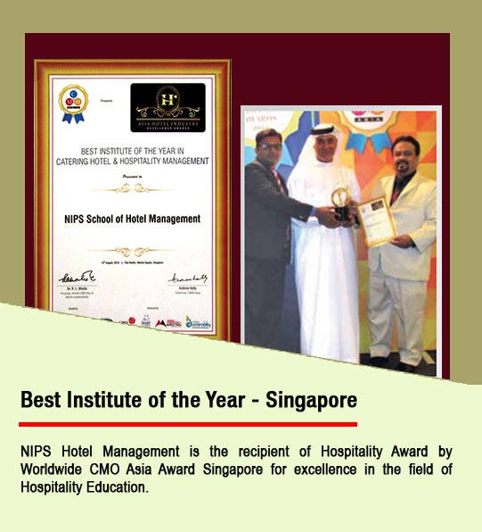 NIPS - The holder of best institute of the year award - Singapore