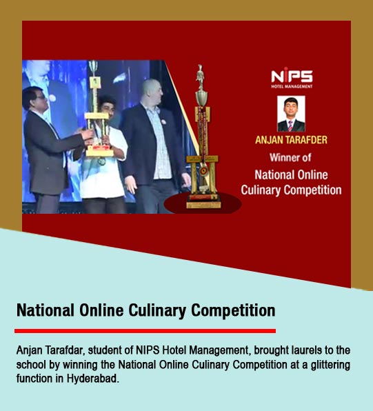 NIPS student Anjan Tarafder winner of national online culinary competition