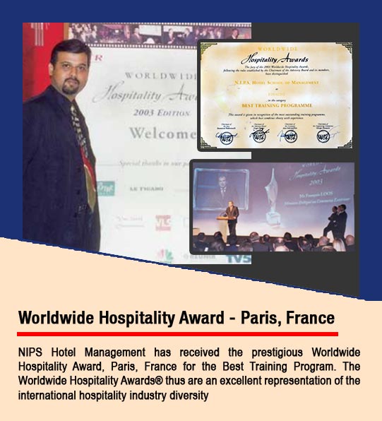 NIPS - The holder of worldwide hospitality award - Paris, France