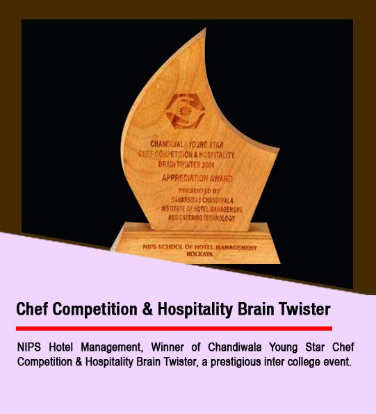 NIPS Hotel Management, Winner of chef competition & hospitality brain twister
