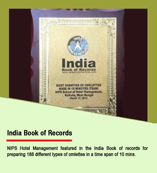 NIPS Hotel Management featured in the India Book of records